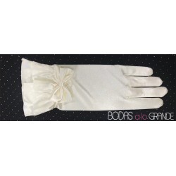 Guantes Novia Cortos Marfil