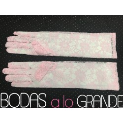 Guantes Largos Rosas C26